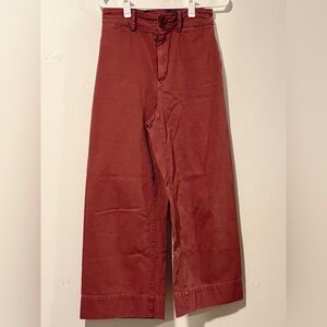 APIECE APART PANTS HIGH RISE STRAIGHT LEG CUFFED HEM